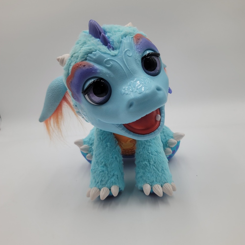 FurReal Friends‎ Torch My Blazin Dragon Interactive Plush Toy Blue B5142 Hasbro